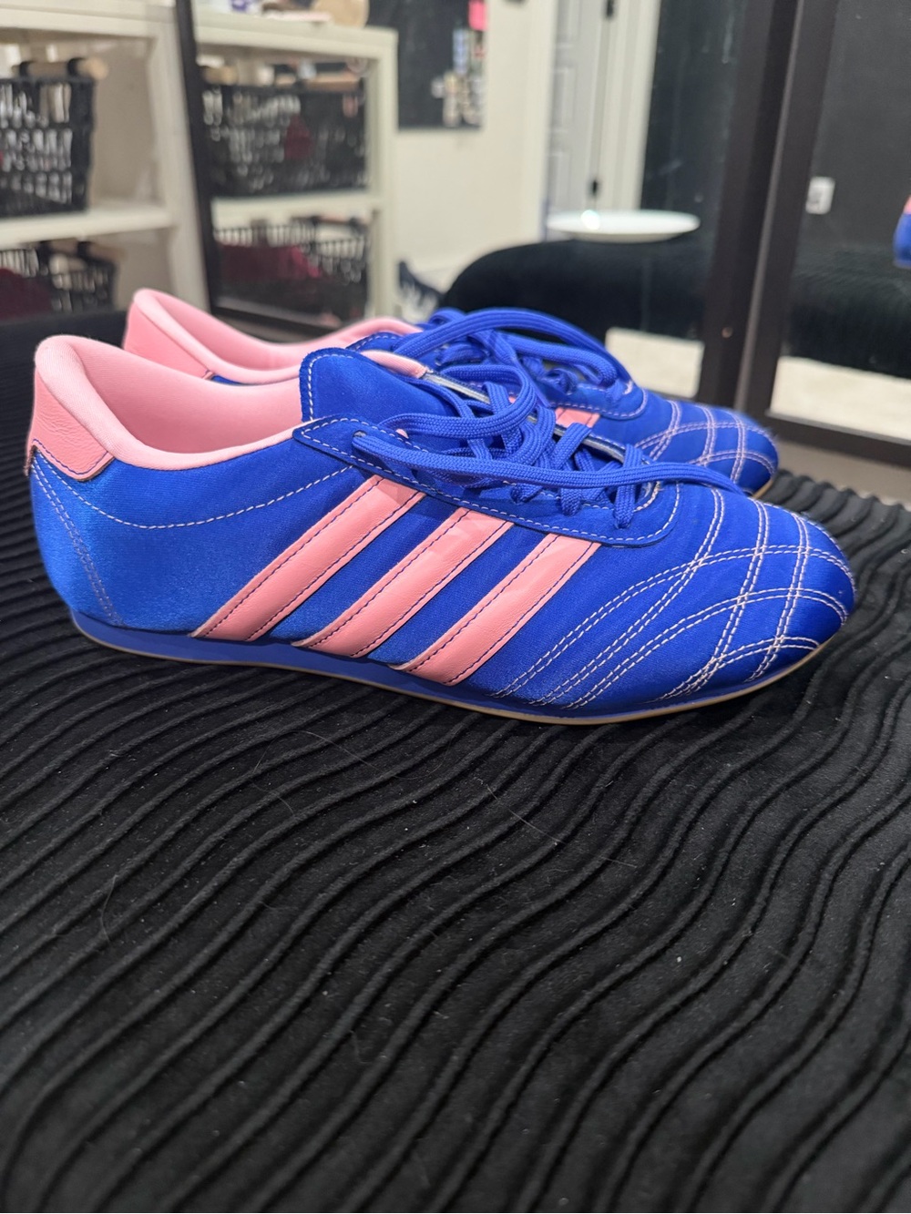 Women’s Adidas Blue and Pink Sneakers